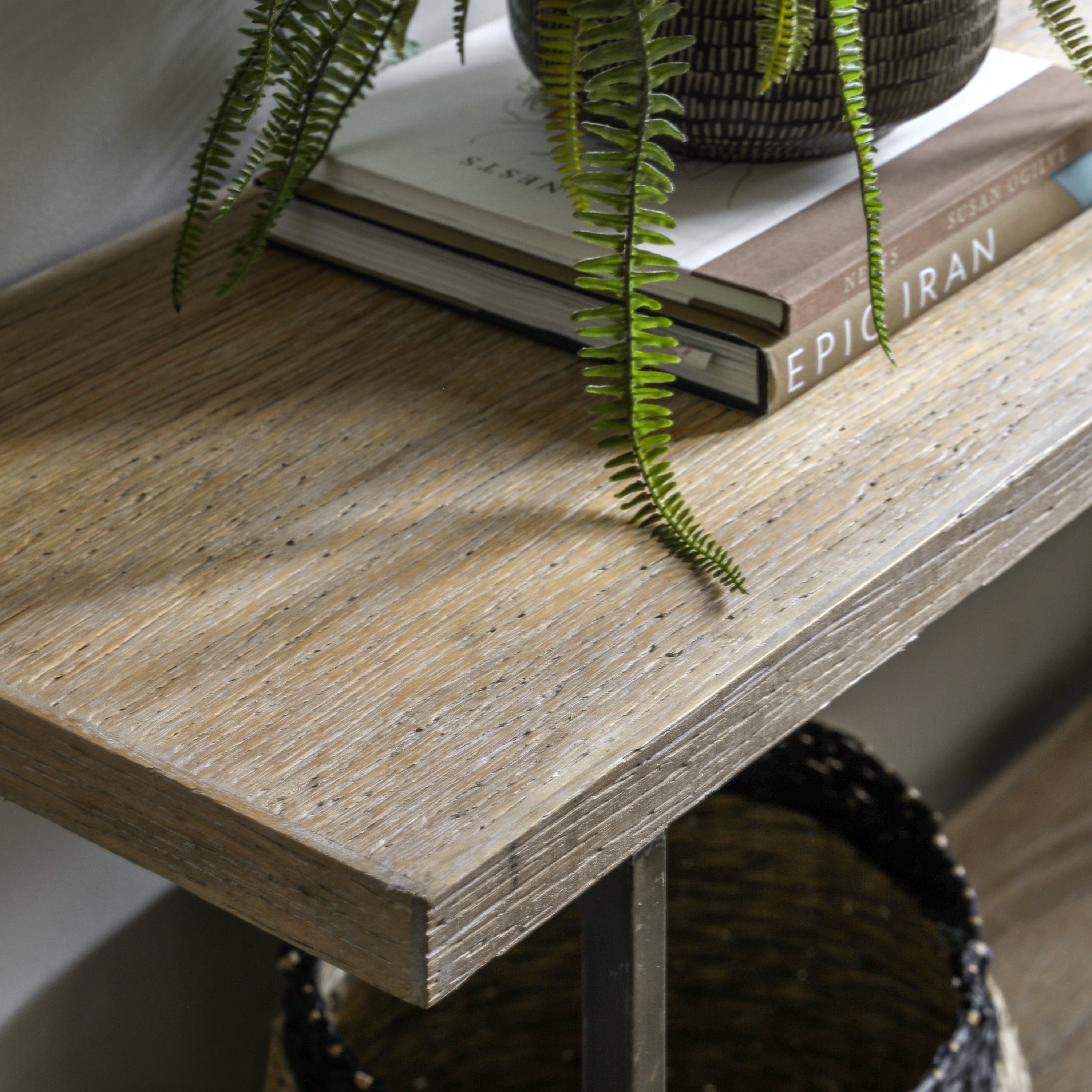 Jins Natural Wood Console Table